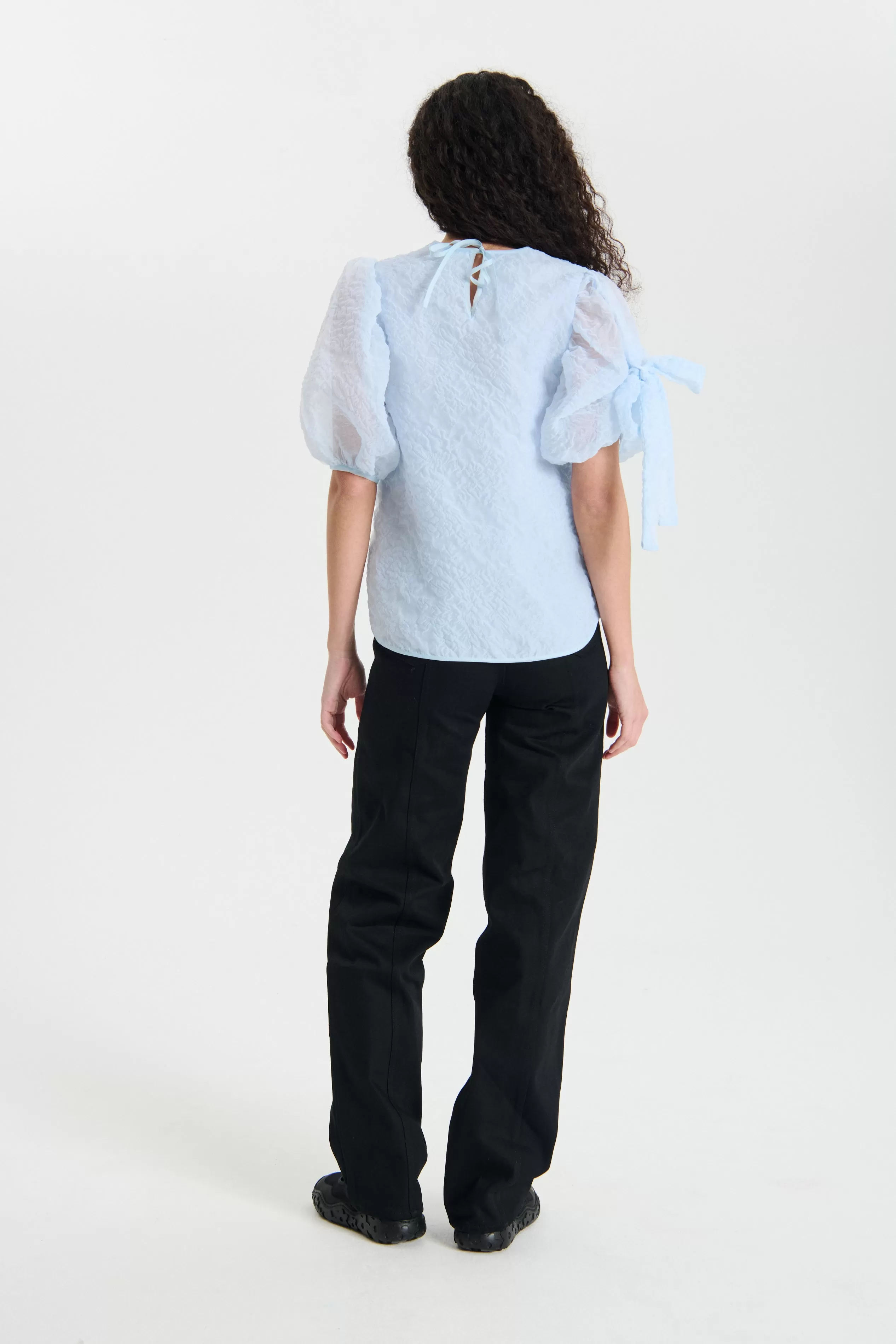 FANCHETTE | TOP POSY MATELASSÉ LIGHT BLUE