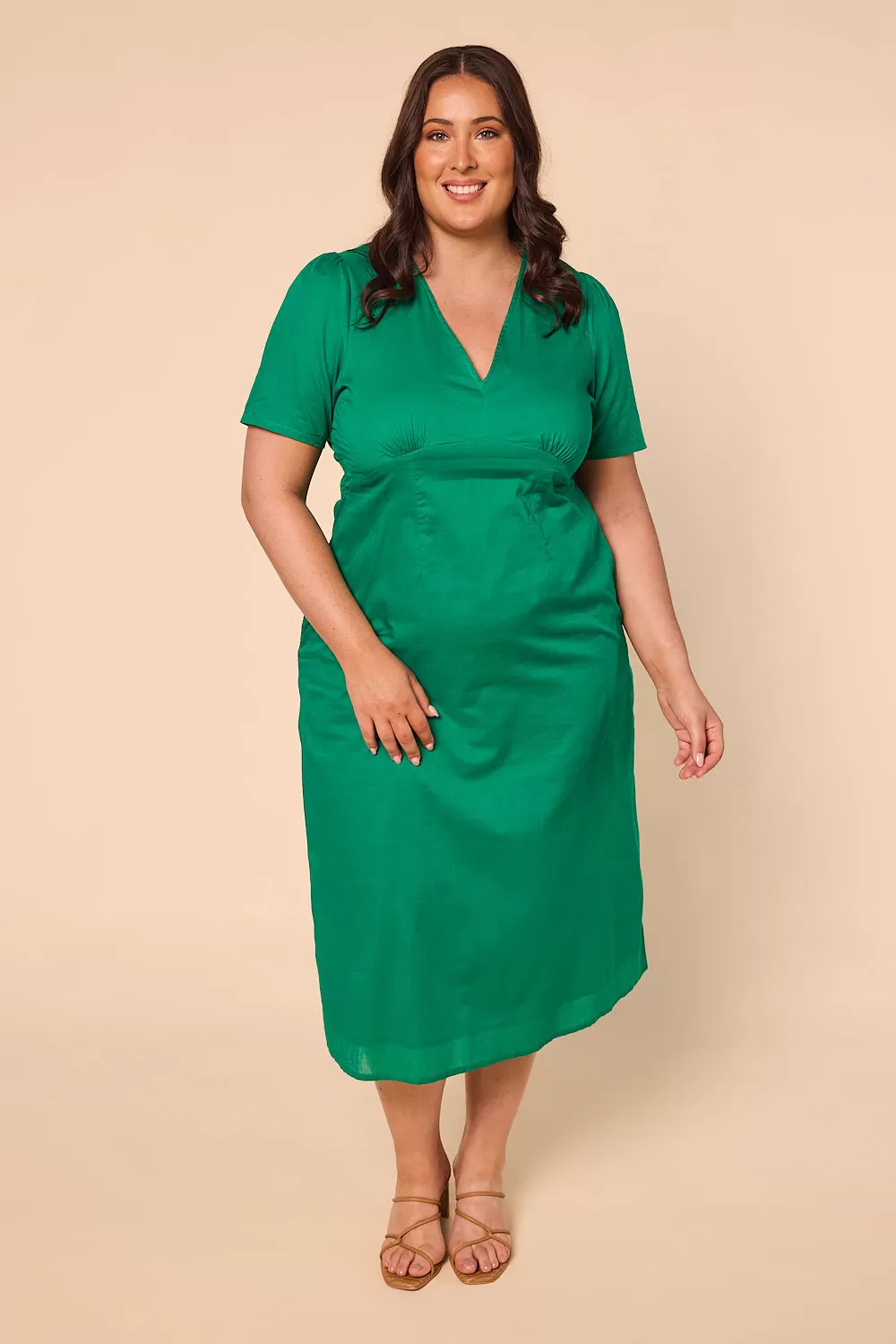 Farrah Midi Dress in Green