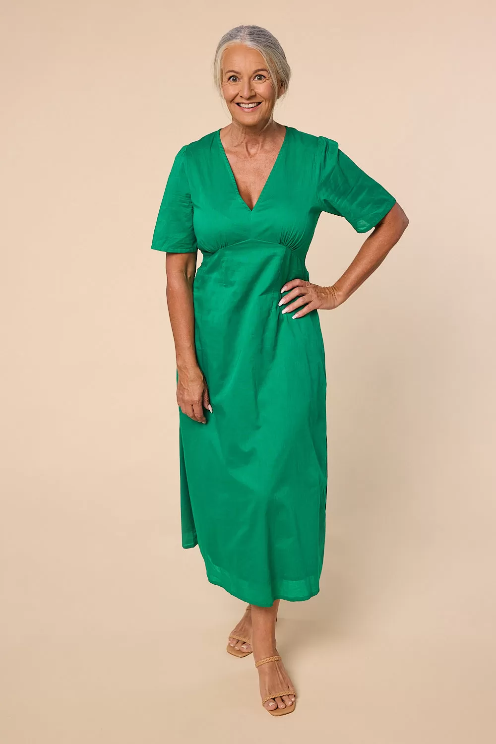 Farrah Midi Dress in Green