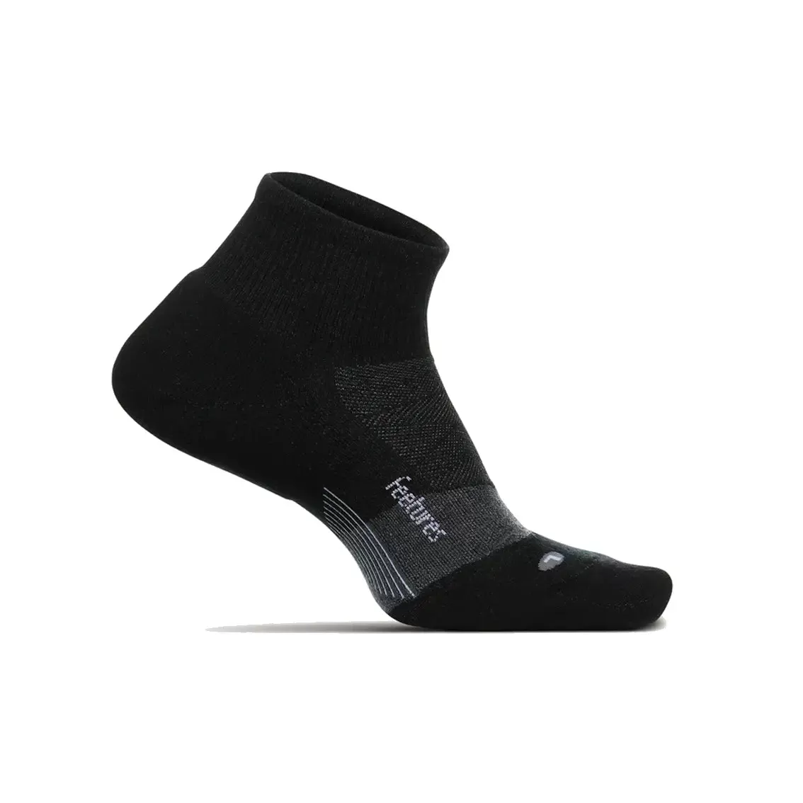 Feetures Merino 10 Cushion Quarter - Charcoal