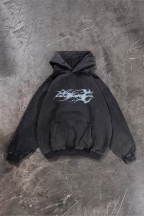 FIRECHROME BLACK WASHED HOODIE