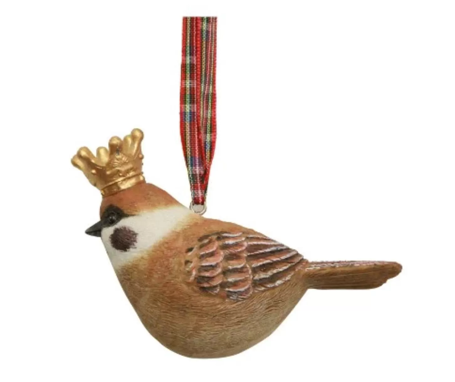 French Country Hanging Brown Bird with Crown