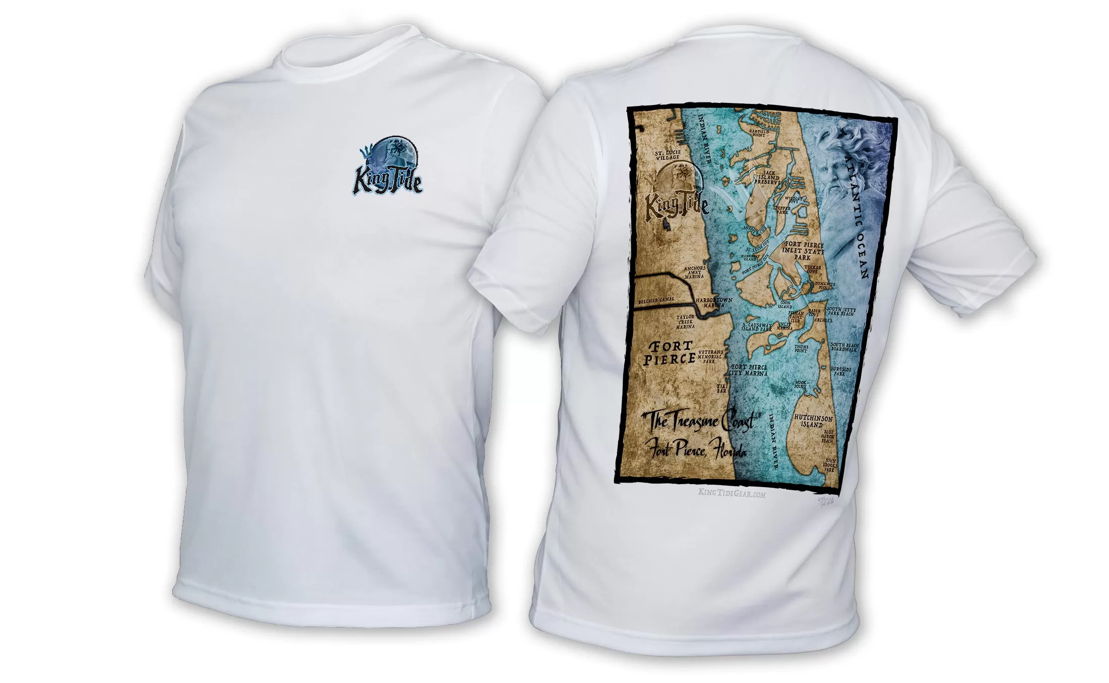 Ft. Pierce, FL /  King Tide Blue Moon SS Chart Shirt