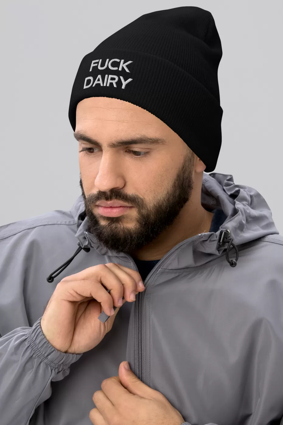 Fuck Dairy Cuffed Beanie