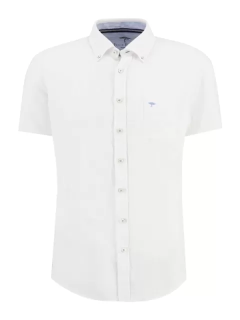 FYNCH HATTON Premium Linen Shirt/White - New SS23