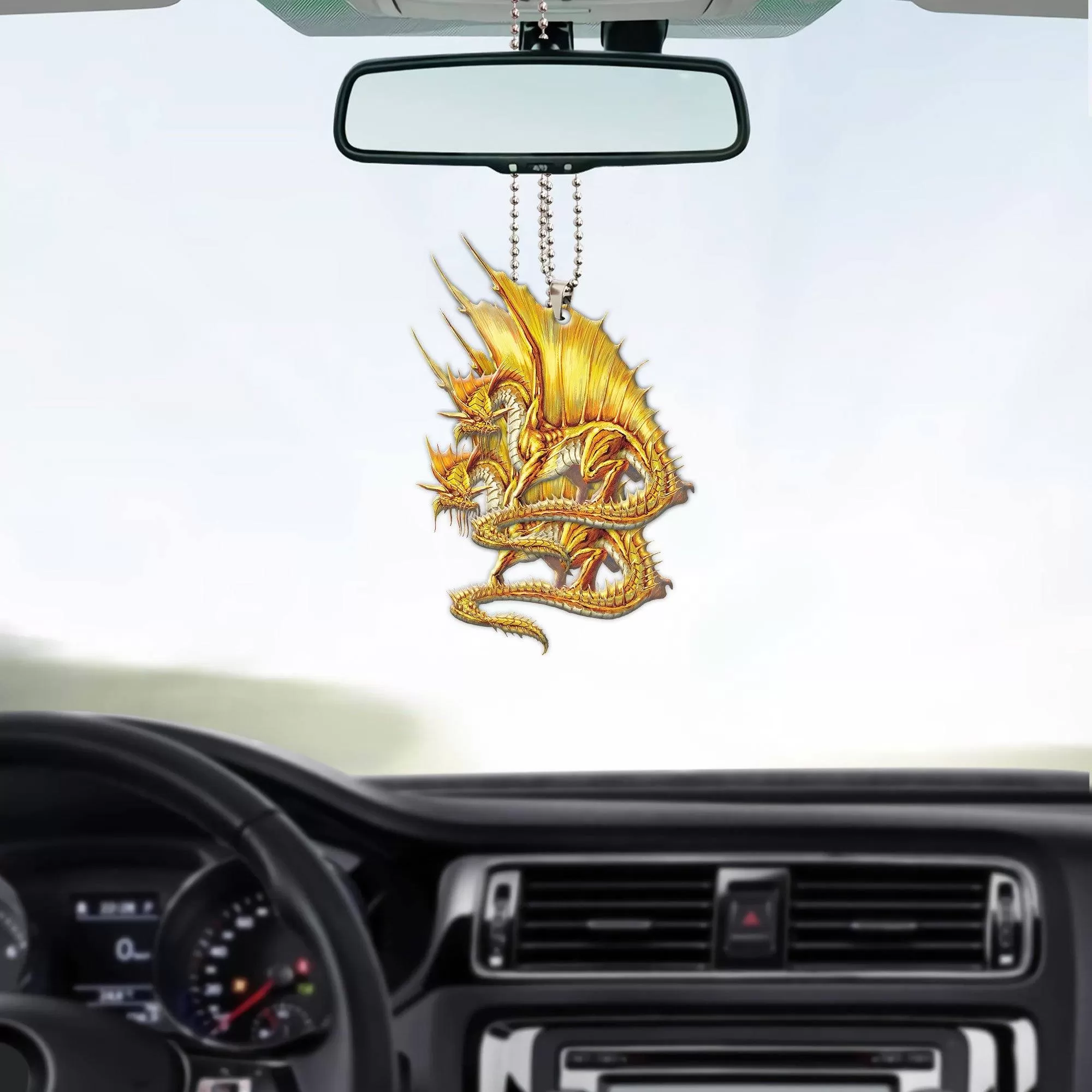 Gearhuman 3D Ancient Gold Dragon Custom Car Hanging