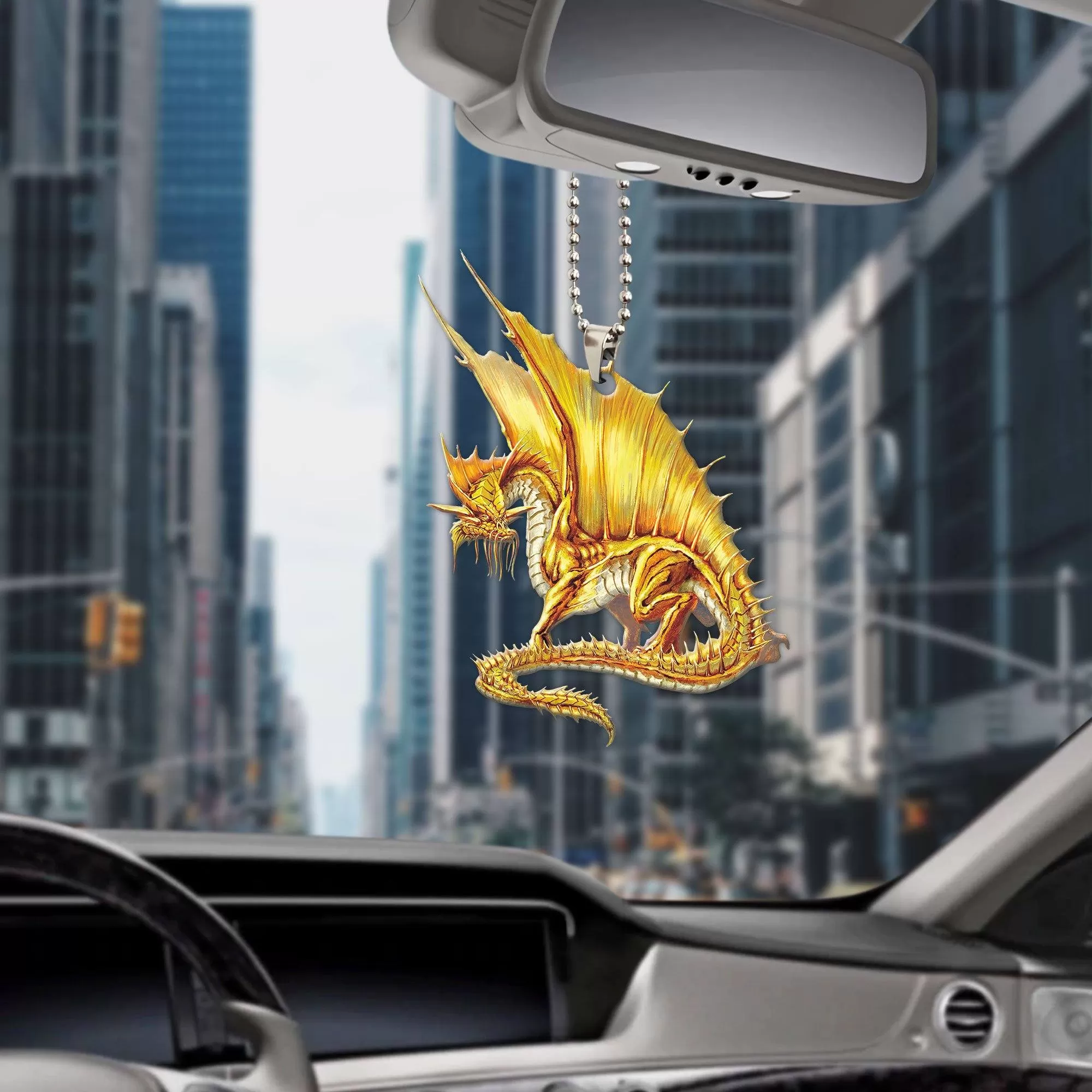 Gearhuman 3D Ancient Gold Dragon Custom Car Hanging