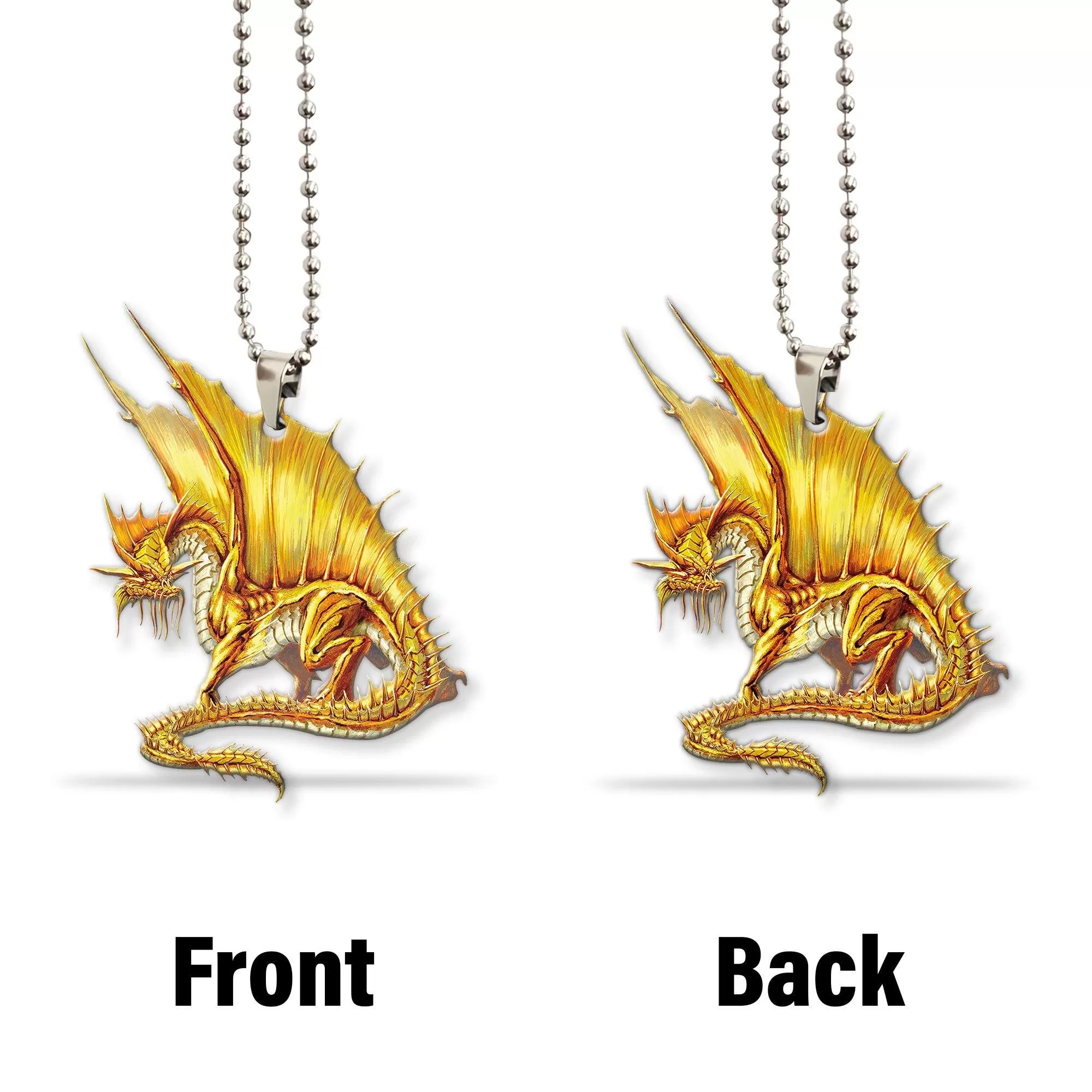 Gearhuman 3D Ancient Gold Dragon Custom Car Hanging