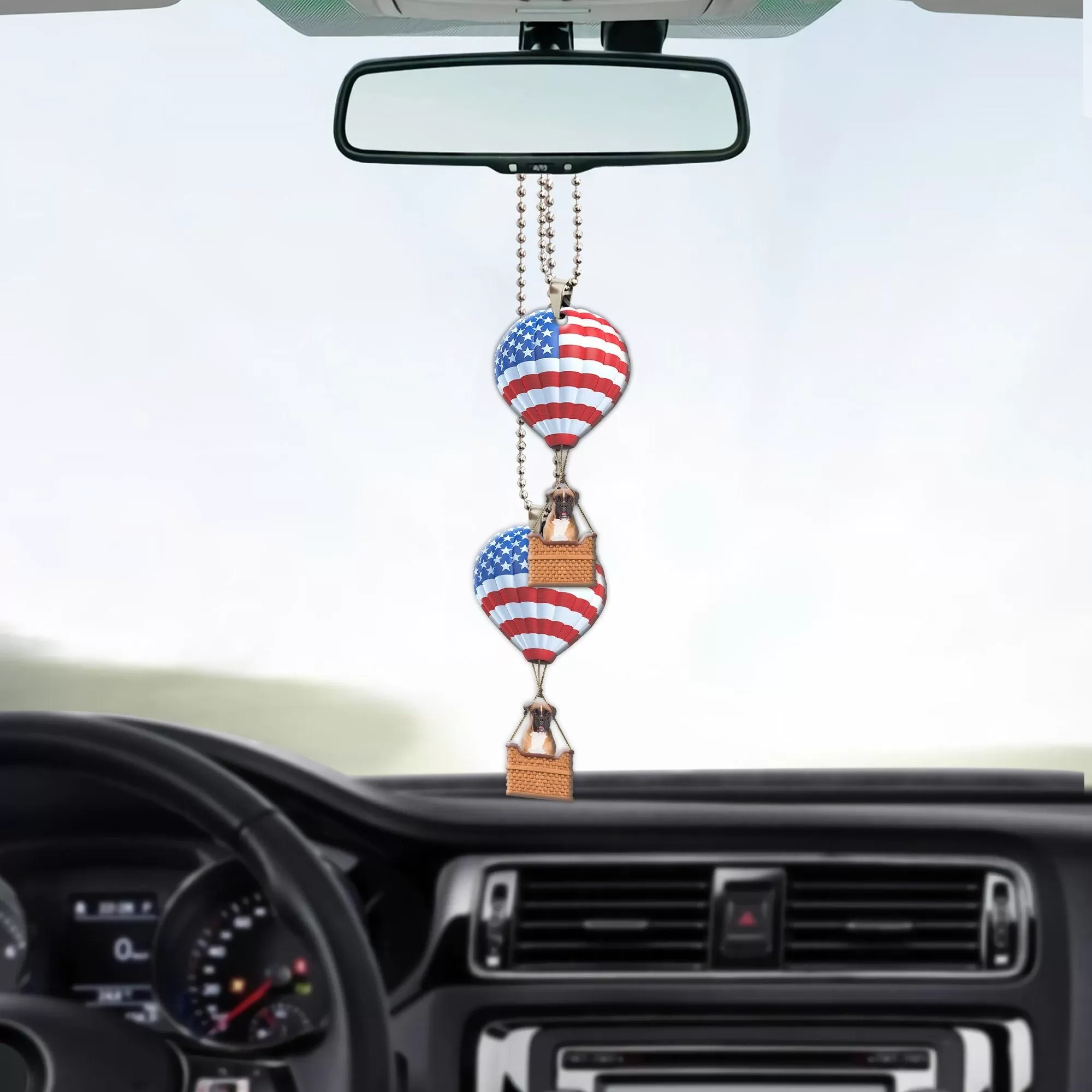 Gearhuman 3D Boxer Dog In Hot Air Balloon Custom Car Hanging