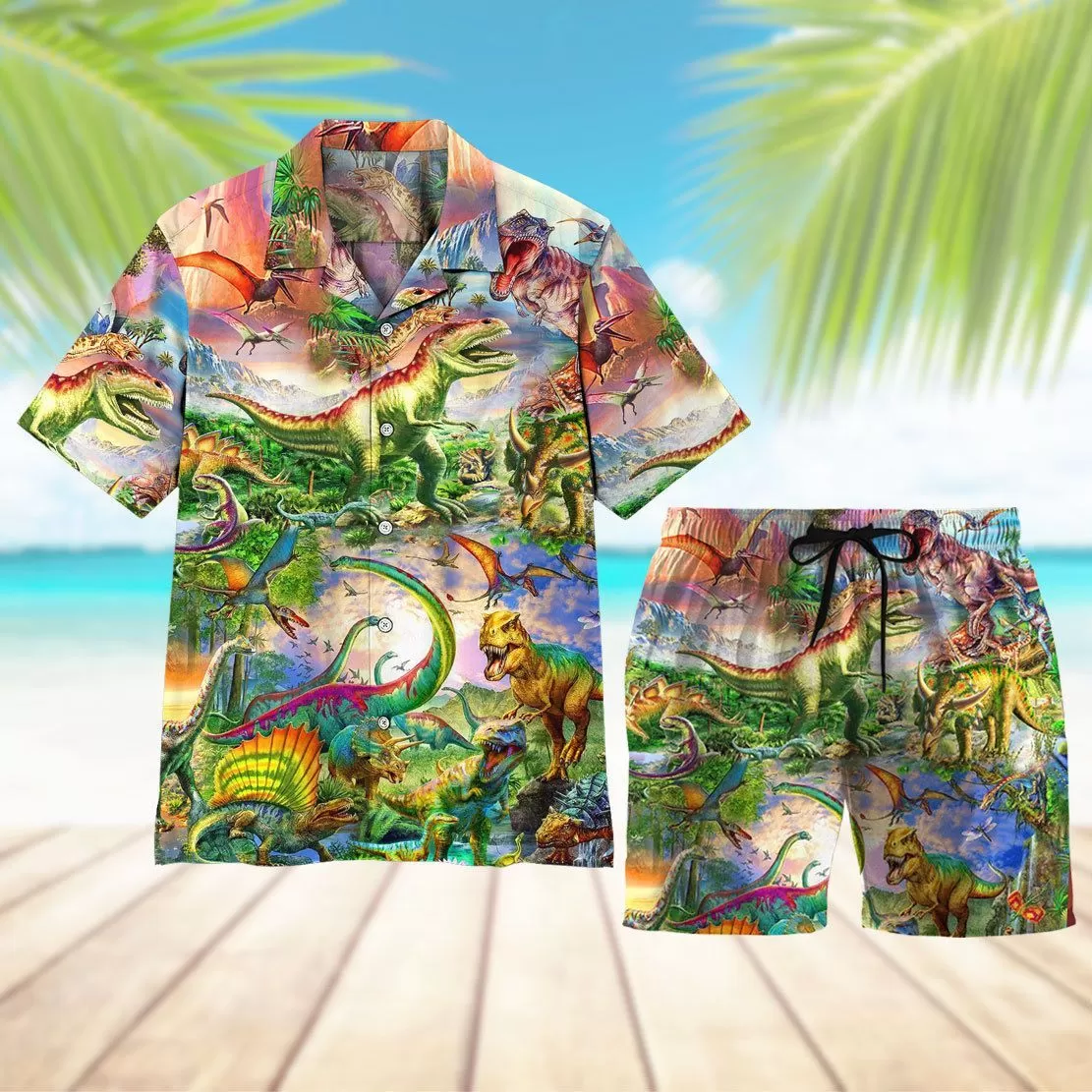 Gearhuman 3D Dinosaur Beach Shorts