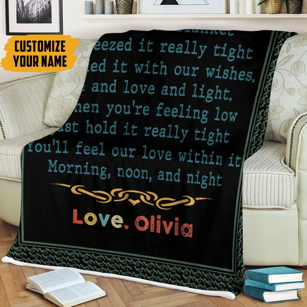 Gearhuman 3D Happy Fathers Day Gift Papa We Love You Custom Name Blanket