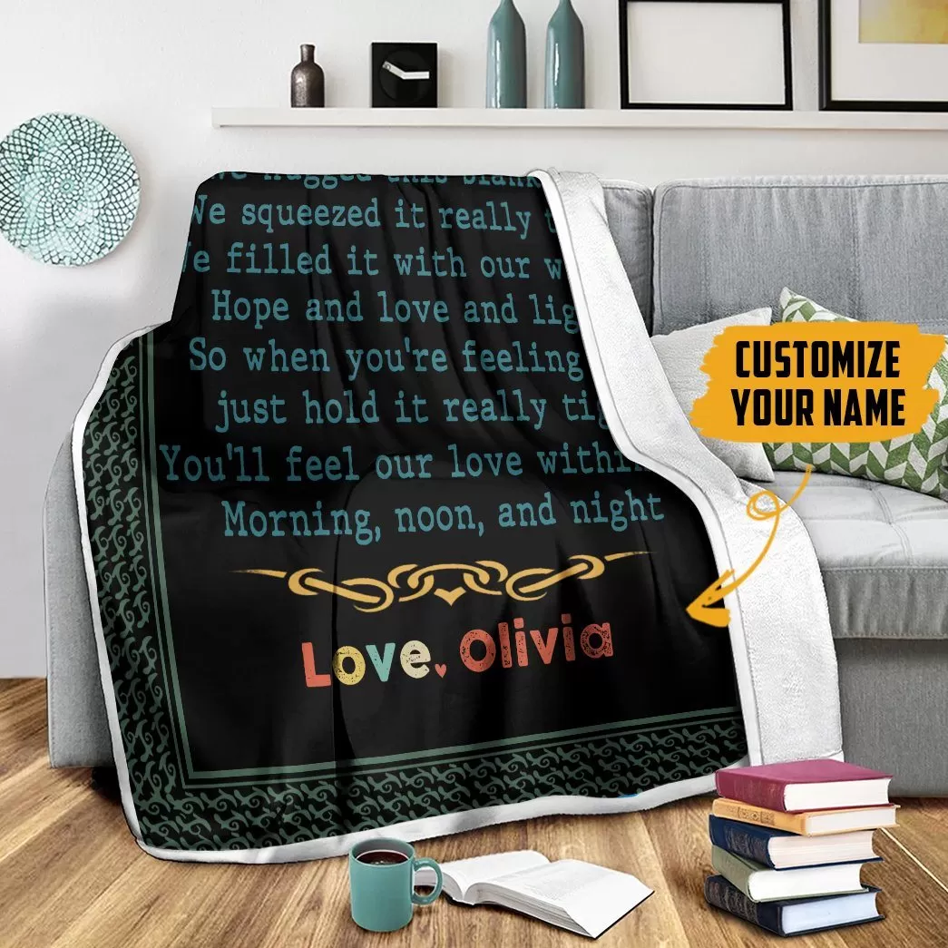 Gearhuman 3D Happy Fathers Day Gift Papa We Love You Custom Name Blanket