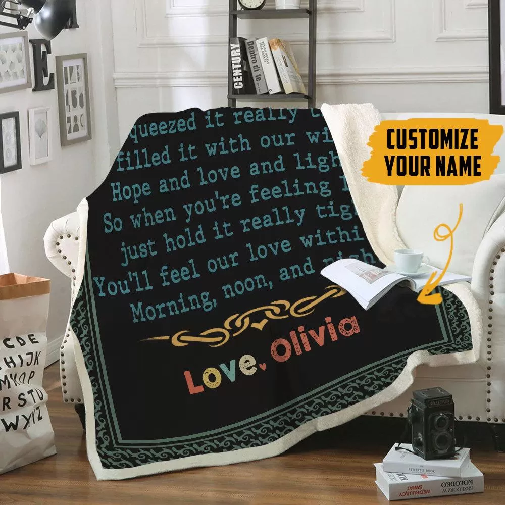 Gearhuman 3D Happy Fathers Day Gift Papa We Love You Custom Name Blanket