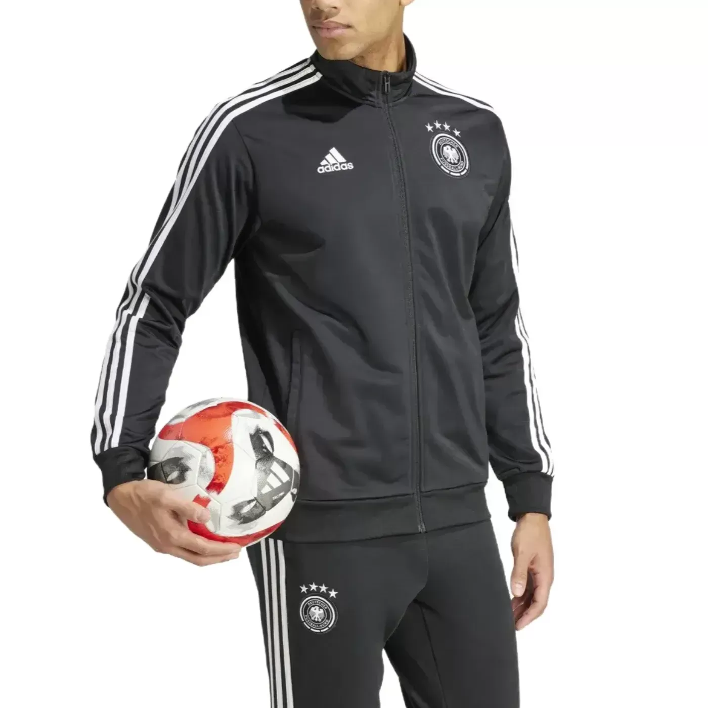 Germany Casual 3S black presentation tracksuit 2024/25 - Adidas