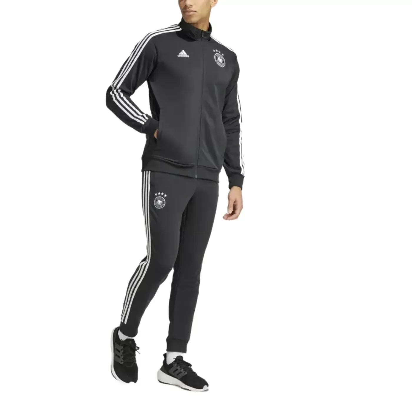 Germany Casual 3S black presentation tracksuit 2024/25 - Adidas