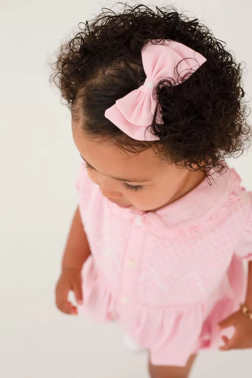 Girls Pink Cotton Hairbow