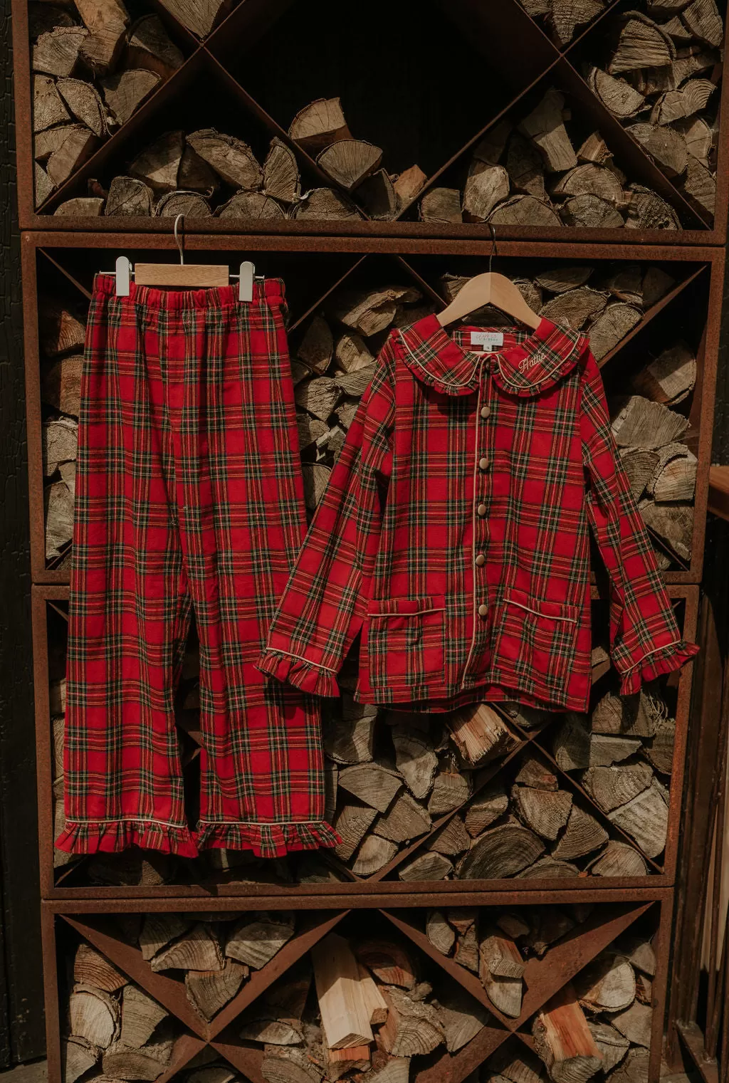 Girls Red Tartan Pyjamas