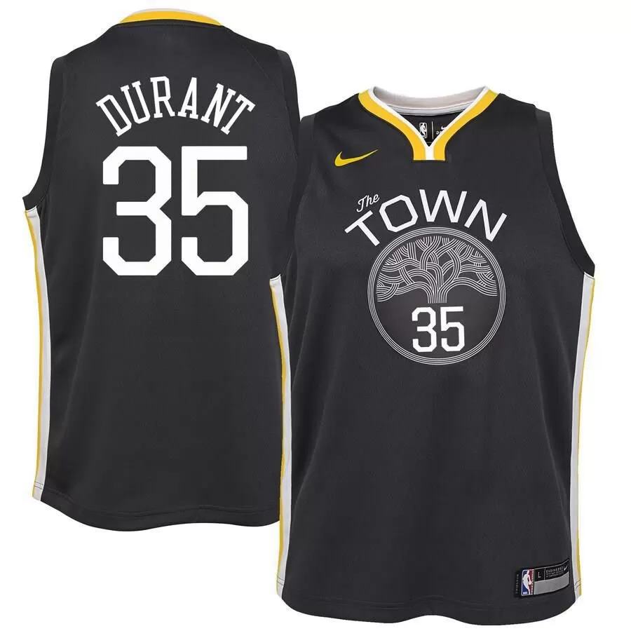 Golden State Warriors Kevin Durant Nike Swingman Statement Jersey Kids - Black | Ireland V3401G0