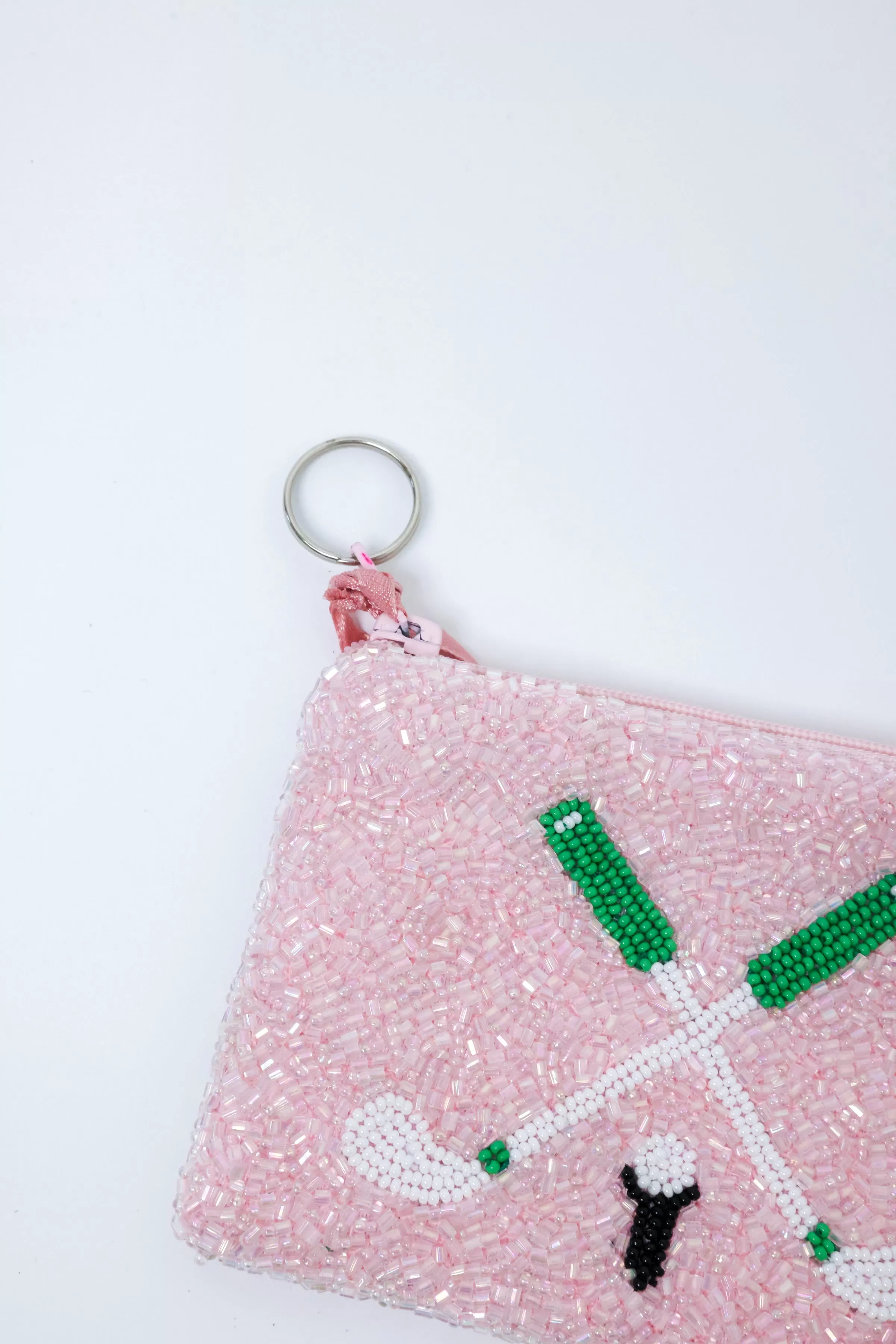 Golf Clubs Beaded Coin Purse