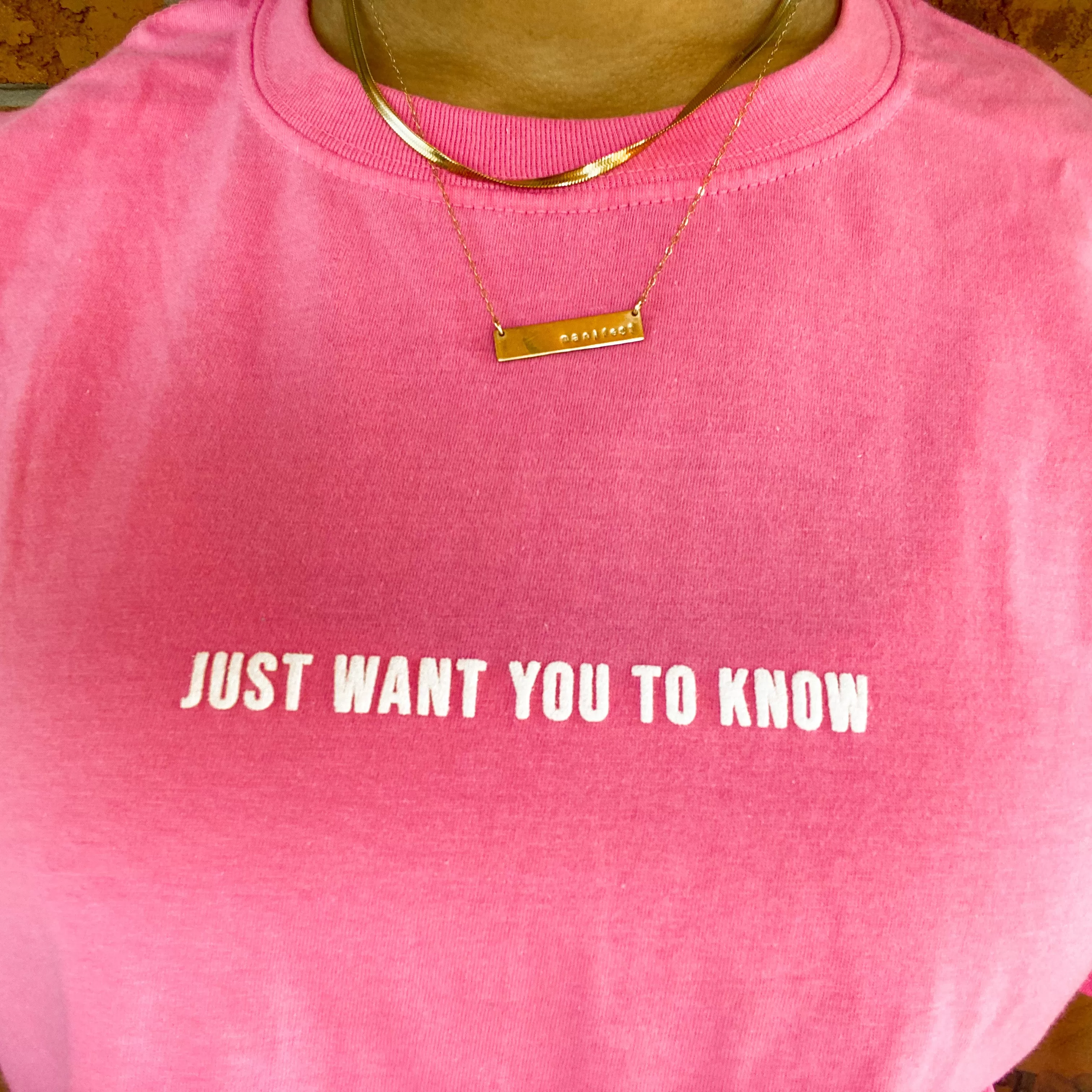 Happy You're Here Puff Tee - Pink