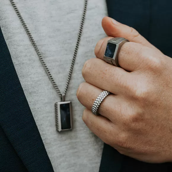 Hudson Gemstone Ring Silver/Sodalite