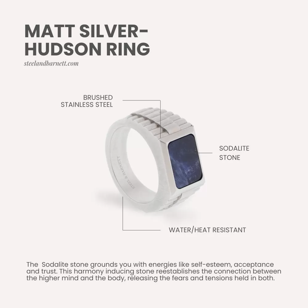 Hudson Gemstone Ring Silver/Sodalite