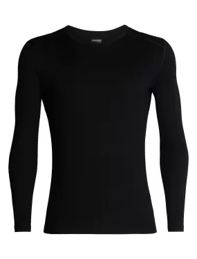 icebreaker Merino Base Layer Men's 260 Tech Top Long Sleeve Crewe - Black