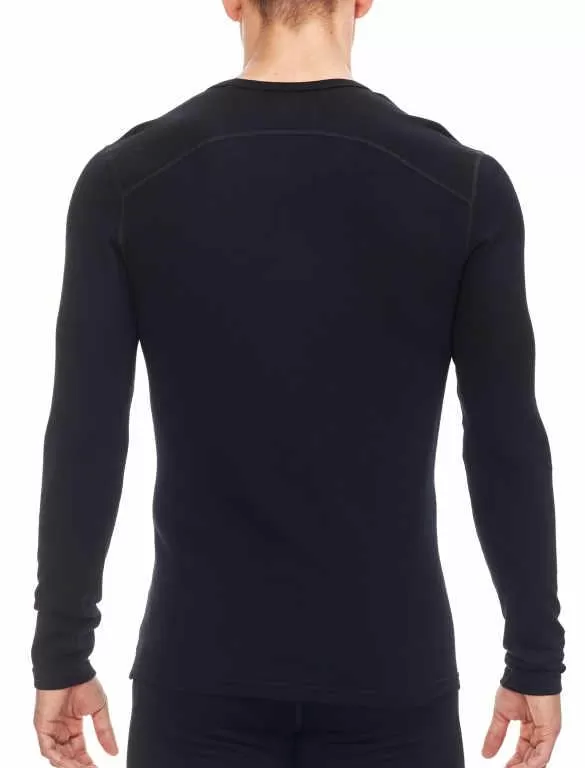 icebreaker Merino Base Layer Men's 260 Tech Top Long Sleeve Crewe - Black