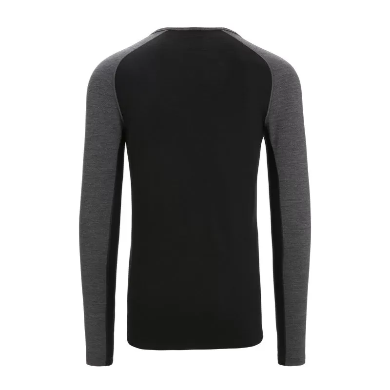 icebreaker Merino Base Layer Men's 260 Zoneknit™ Merino Long Sleeve Crewe Thermal Top - Jet Heather