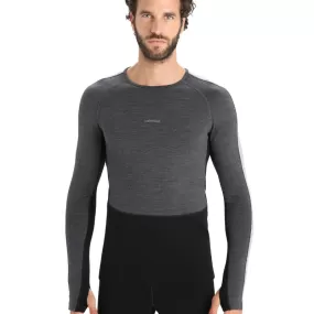 icebreaker Merino Base Layer Men's 260 Zoneknit™ Merino Long Sleeve Crewe Thermal Top - Jet Heather