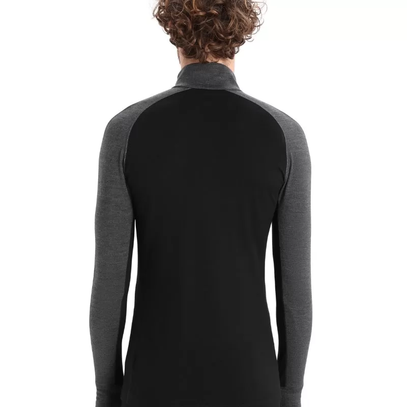 icebreaker Merino Base Layer Men's 260 Zoneknit™ Merino Long Sleeve Half Zip Thermal Top - Jet Heather