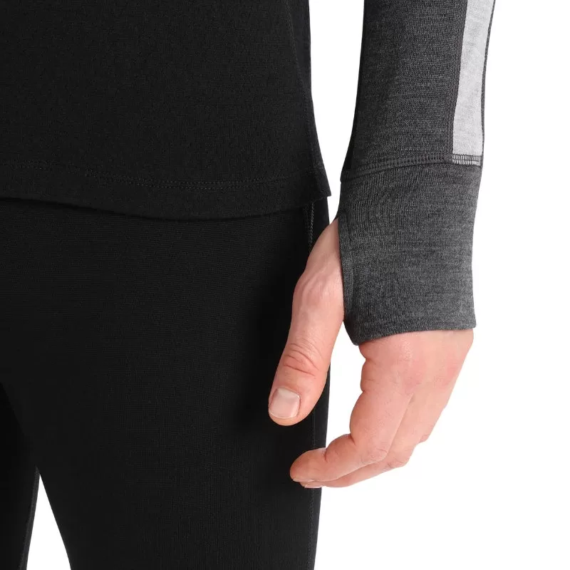 icebreaker Merino Base Layer Men's 260 Zoneknit™ Merino Long Sleeve Half Zip Thermal Top - Jet Heather