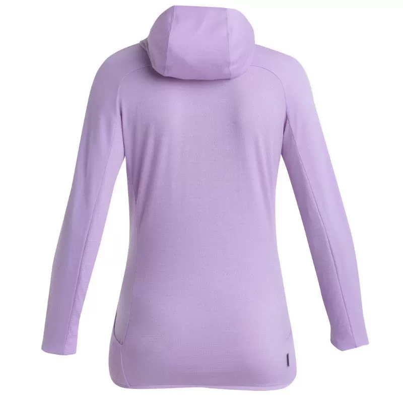 icebreaker Merino Jacket Women's 260 Quantum Zoneknit™ Merino Long Sleeve Zip Hoodie - Clove Silver Gold PURPLE GAZE