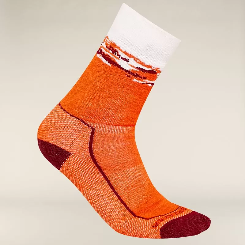 icebreaker Merino Men's Hike  Medium Crew Sedimentary Socks - Blaze/Port/Snow