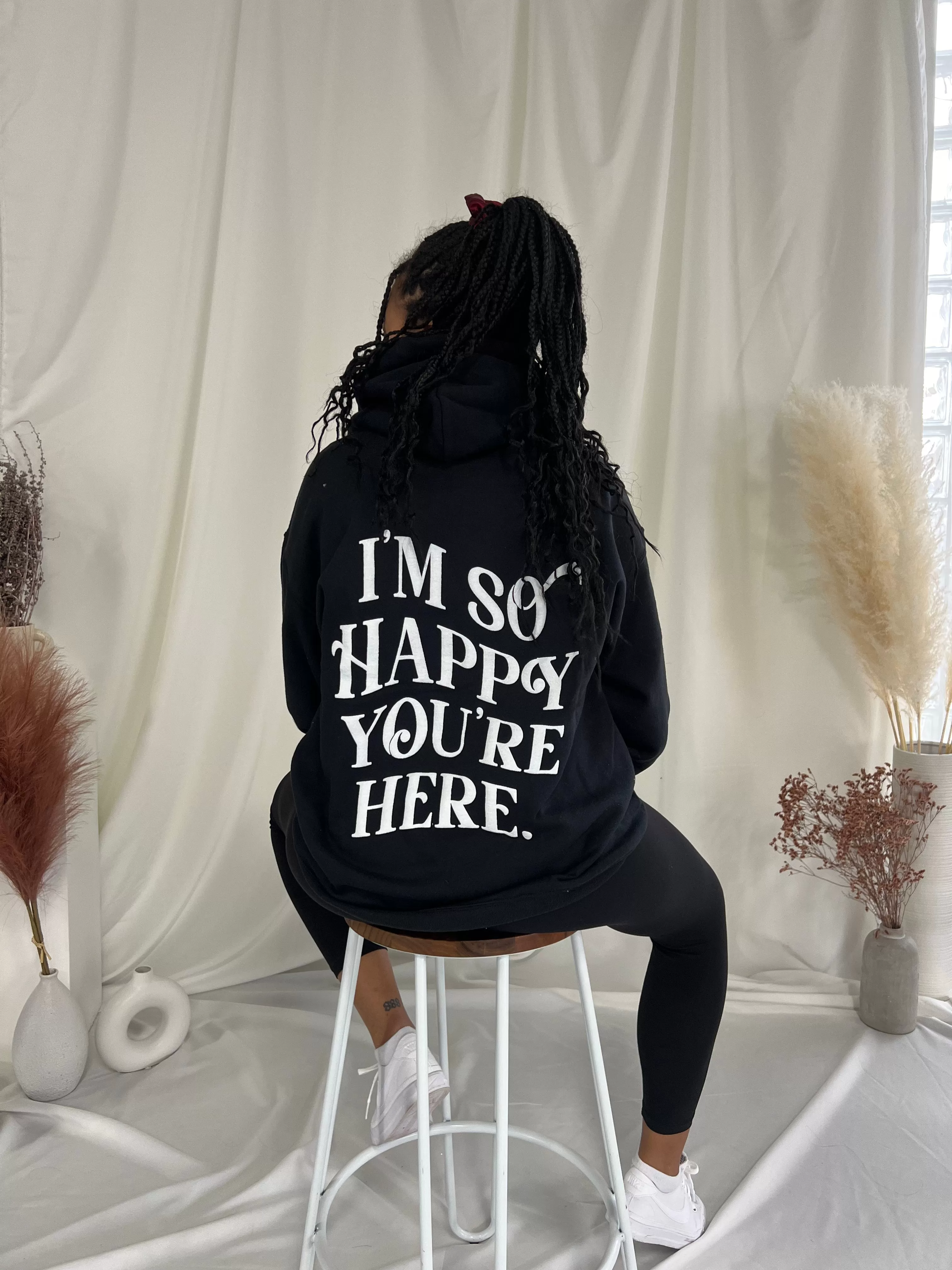 I’m So Happy You're Here Hoodie - Midnight