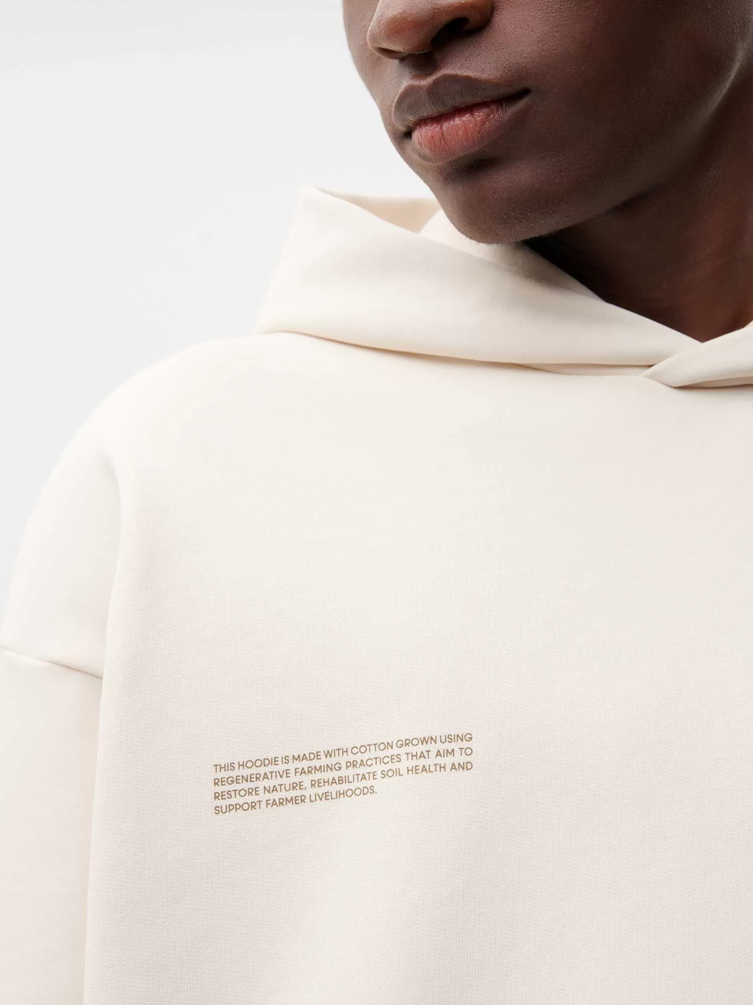 In Conversion Cotton Hoodie—cotton white