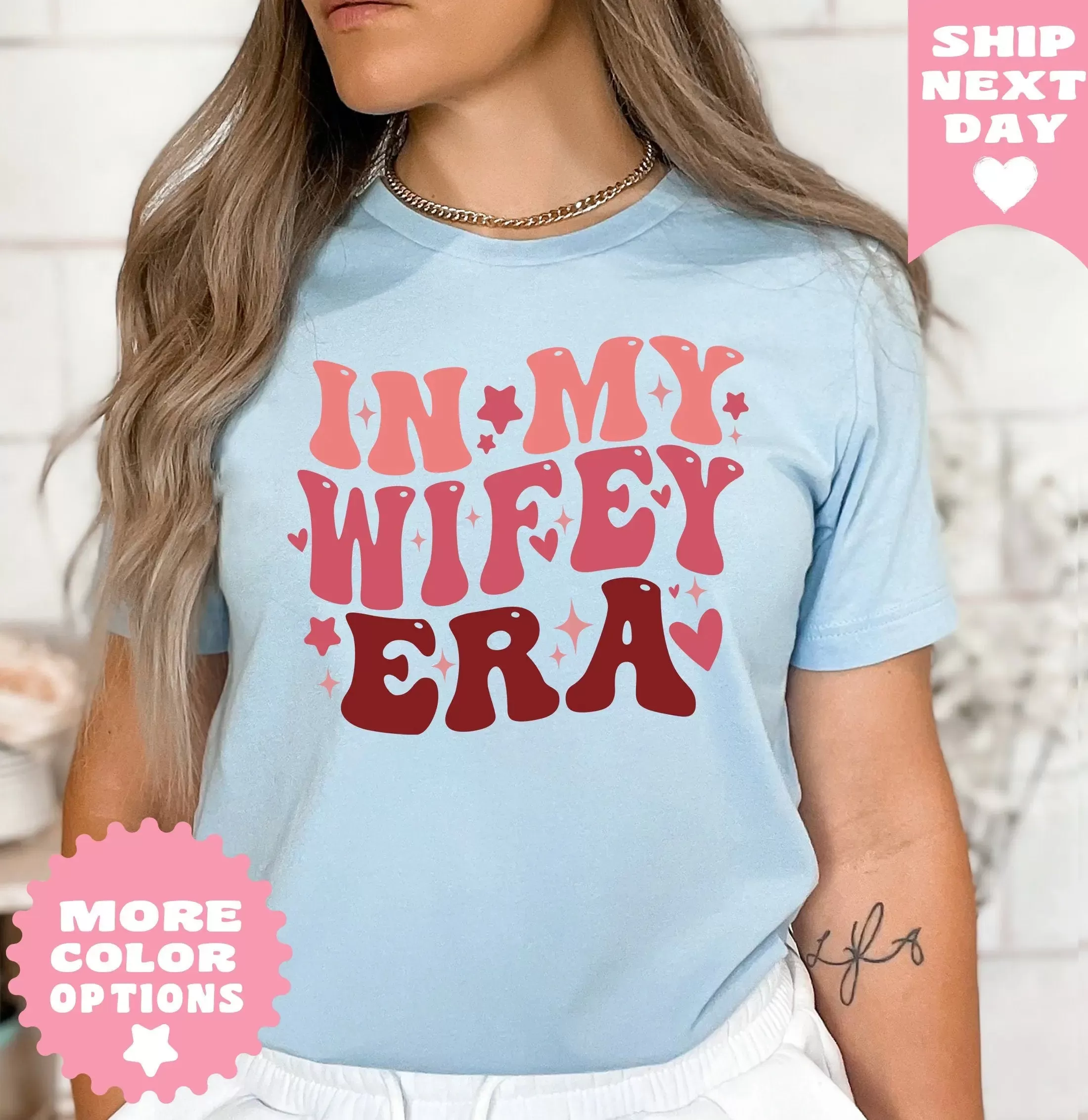 in my wifey era Tshirt,in my era shirt,concert shirt,comfort colors,wife  shirt,retro wife,funny wife shirt,funny gift for wife,wife era tee