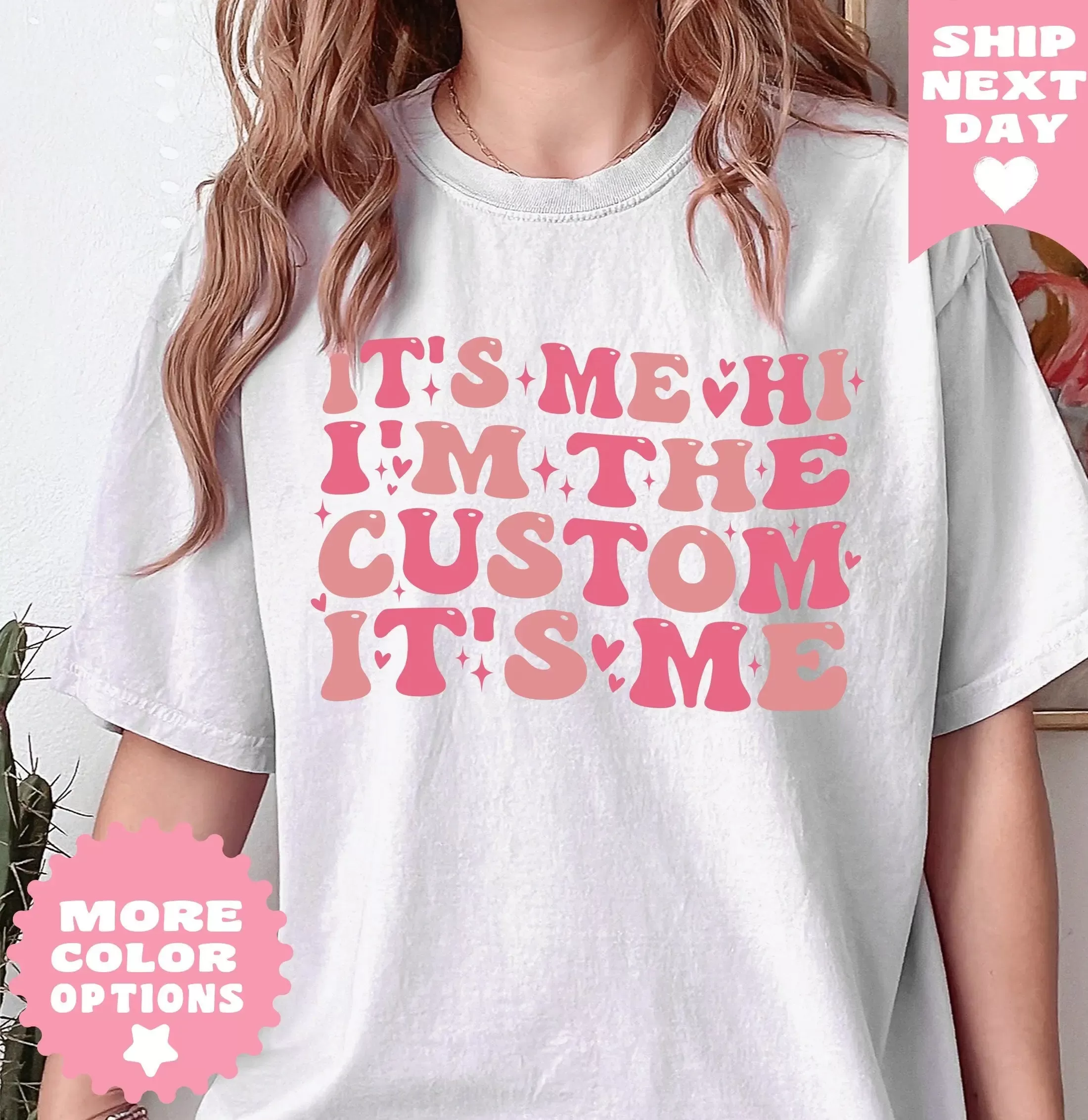 it's me hi Custom Shirt, Personalized Shirt it's me hi , Concert Outfit, Gift For Fan Girl custom , Cute Retro Aesthetic Women T-Shirt