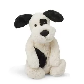 Jellycat Bashful Black   Cream Puppy - Medium