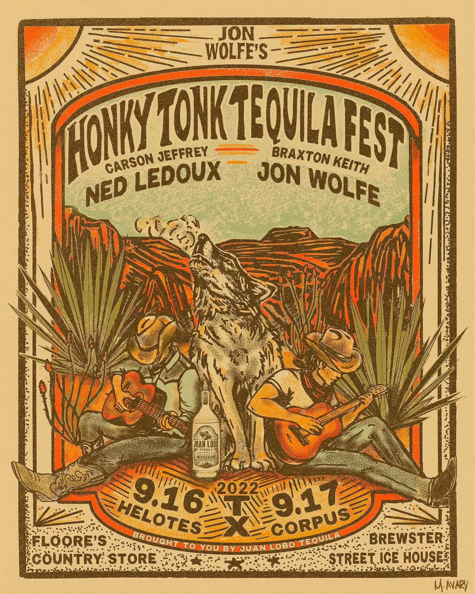 Jon Wolfe's Honky Tonk Tequila Fest Poster