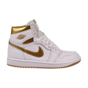 Jordan 1 Retro High OG Women's Shoes White-Metallic Gold