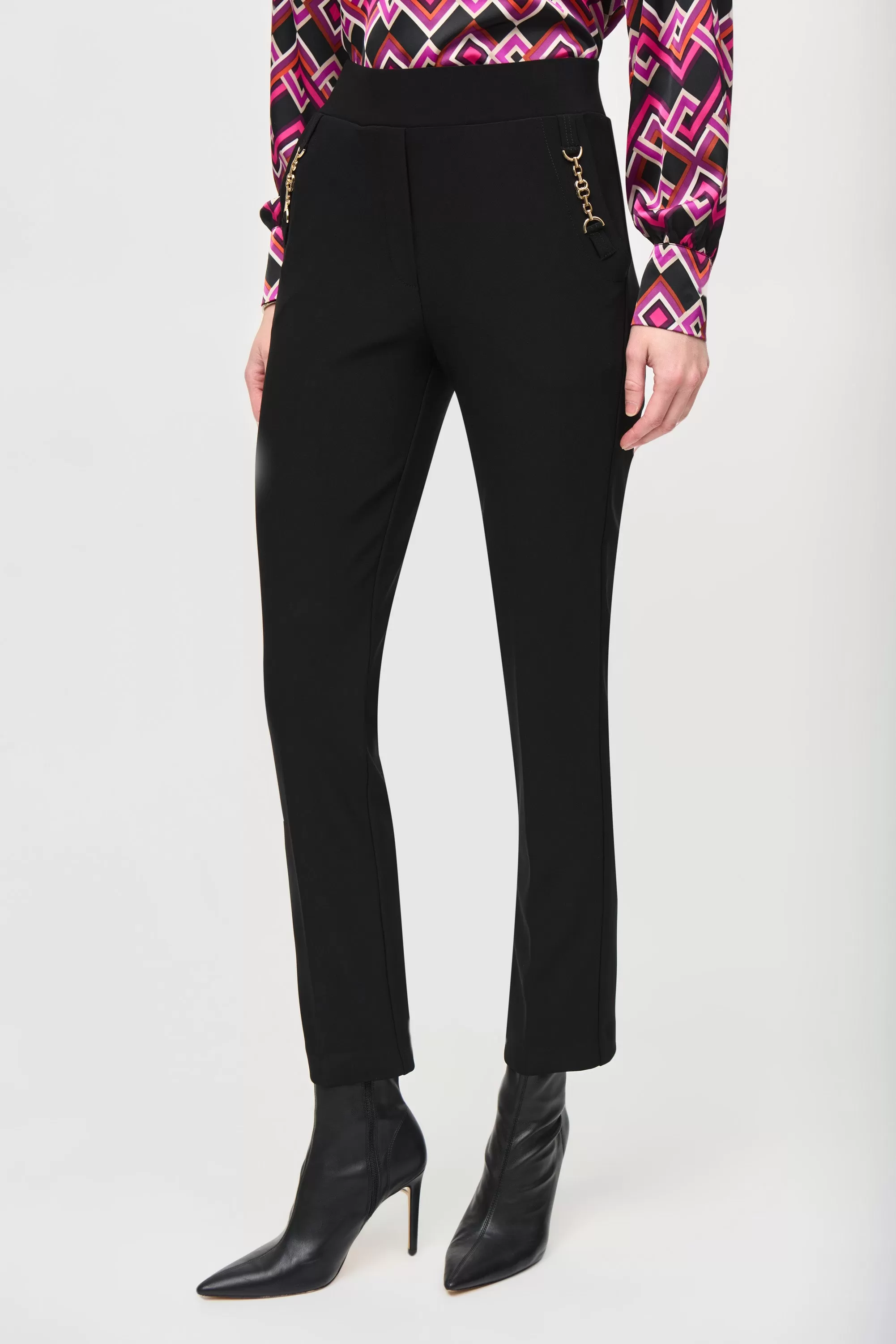 Joseph Ribkoff Straight Pull-On Pants 243263 - Black