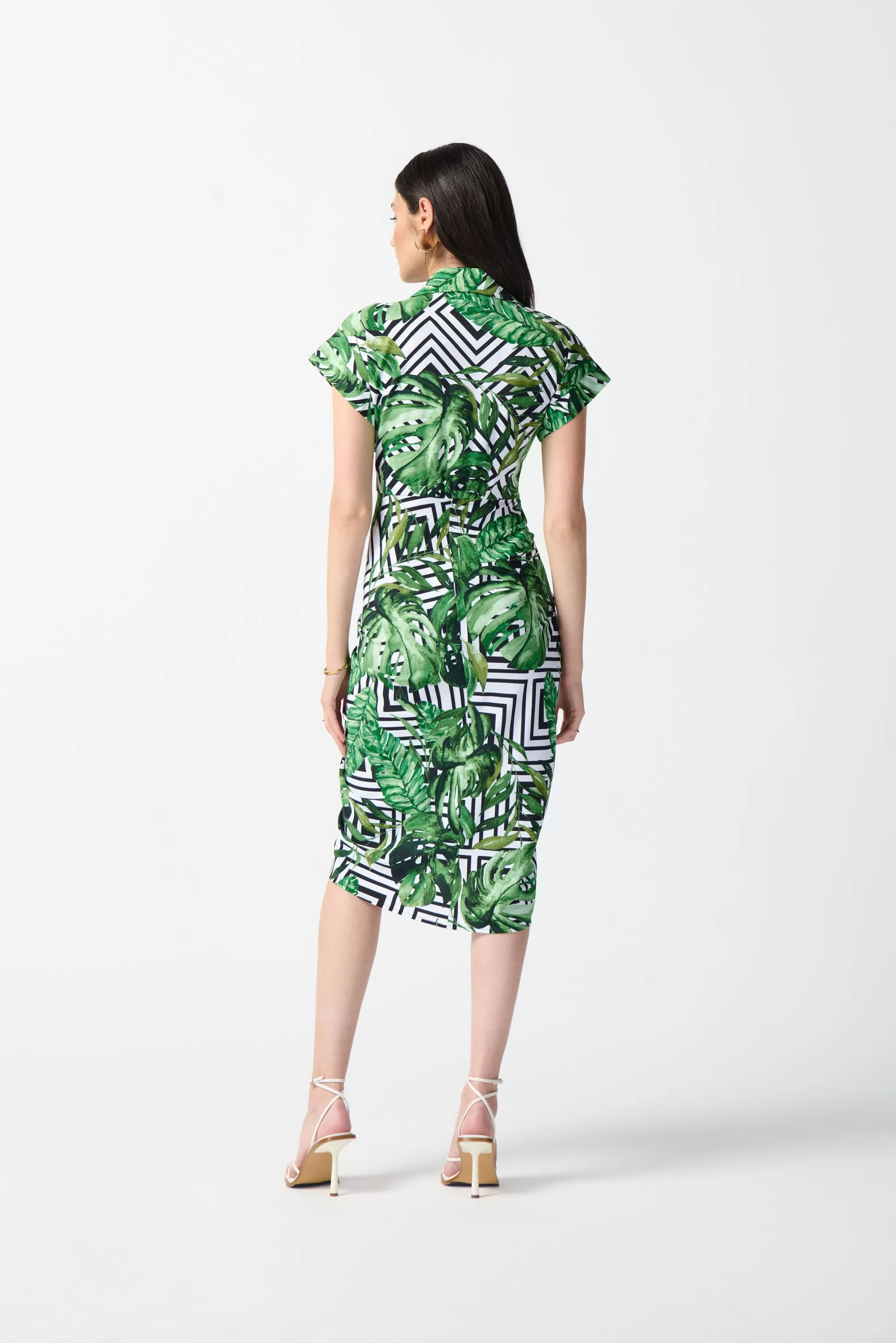 Joseph Ribkoff Tropical Print Shirt Dress 242033 - Vanilla/Print