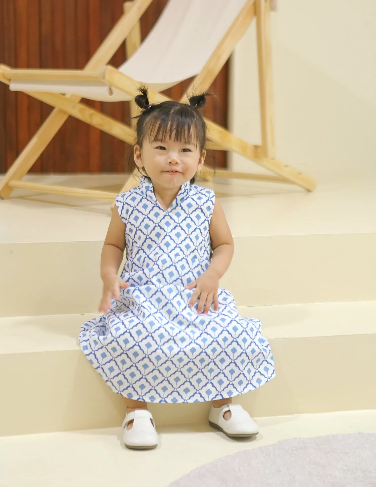 Kaela Dress in Porcelain Tiles