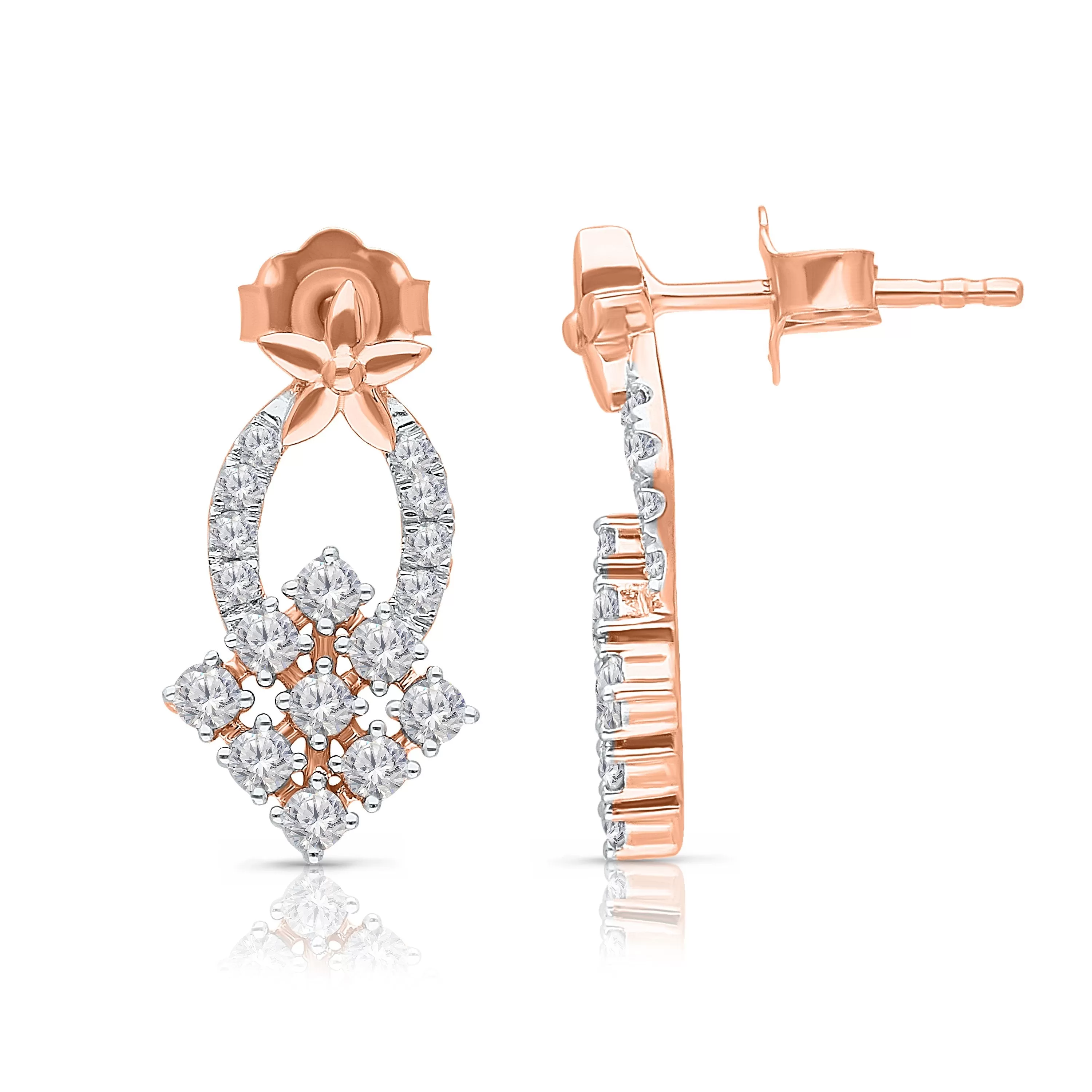 Kallati Rose Gold Diamond Eternal Earrings