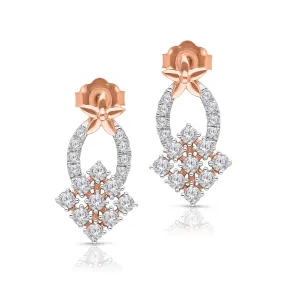 Kallati Rose Gold Diamond Eternal Earrings