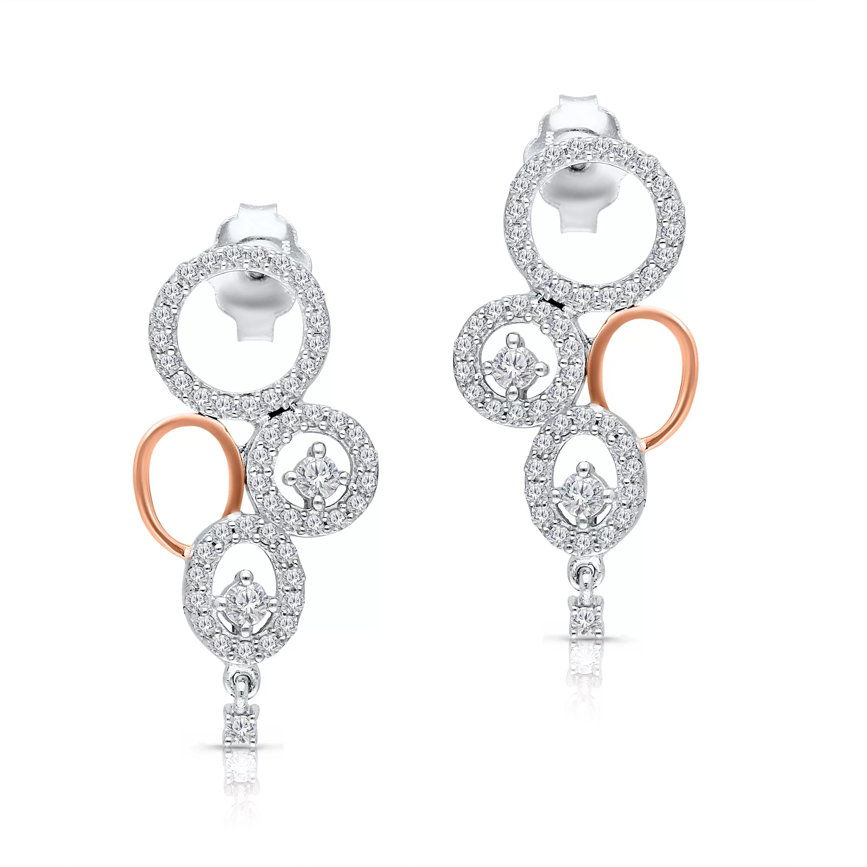 Kallati Two Tone Gold Diamond Eternal Earrings