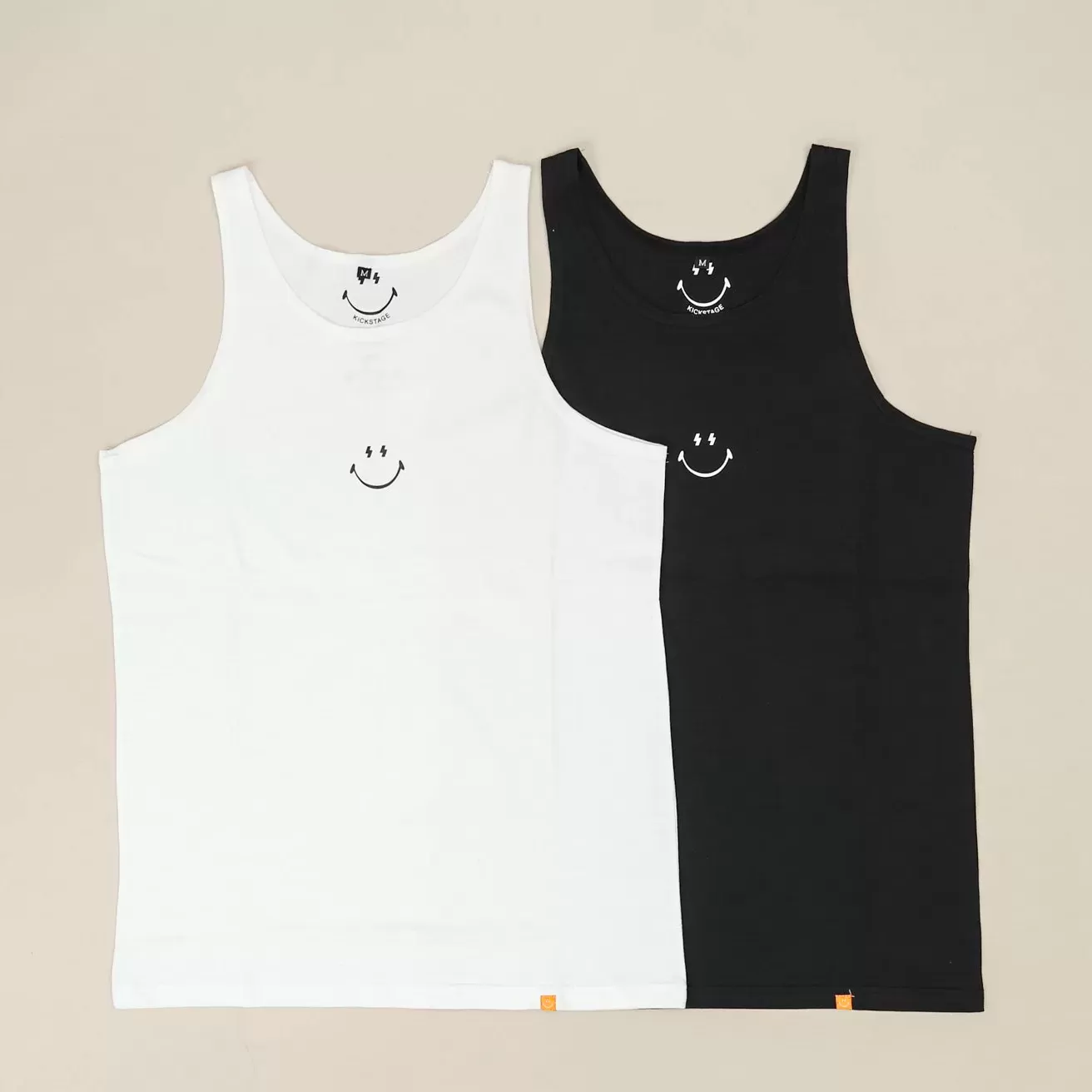 Kickstage #KEEP Lightning Smile Logo Tank Top (2-in-1) [KS111]