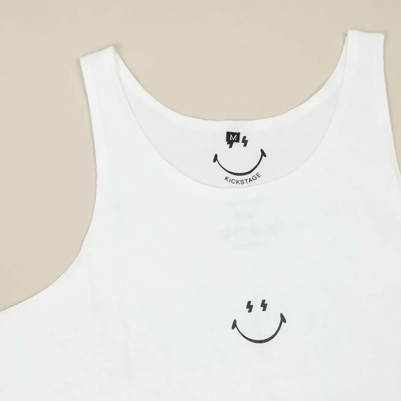 Kickstage #KEEP Lightning Smile Logo Tank Top (2-in-1) [KS111]