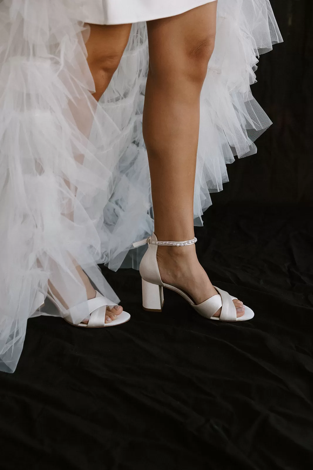 KINDRED - IVORY SATIN PEARL BRIDAL SHOES